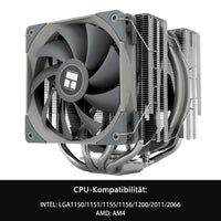 1 x RAW Customer Returns Thermonk FS 140 140mm Dual Tower CPU Cooling Fan, Gray - RRP €36.2