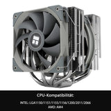 1 x RAW Customer Returns Thermonk FS 140 140mm Dual Tower CPU Cooling Fan, Gray - RRP €36.2