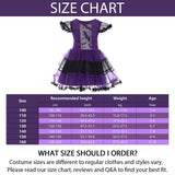 1 x Brand New Metaparty Girls Bat Halloween Costume Witch Cosplay Costume Purple Bat Skirt with Wings and Headband for Halloween Carnival Party 100  - RRP €10.07