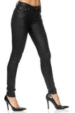 1 x RAW Customer Returns Elara women s trousers faux leather push up effect Chunkyrayan E621 Black-46 3XL  - RRP €34.95