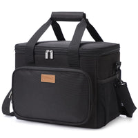 1 x RAW Customer Returns Lifewit 25L Cooler Bag Large Thermal Bag Cooler Bag Shopping Bag Cool Box Thermal Bag Lunch Bag Picnic Bag Insulated Foldable for Food Transport Black - RRP €29.23