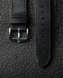 1 x RAW Customer Returns HIRSCH watch strap Osiris Nubuk L - watch strap made of natural calf leather - black - 20 mm - RRP €44.9