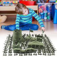 1 x RAW Customer Returns 100 pieces army soldier figures set, soldiers play set, military soldier toy figures, plastic army soldier figures military play set with soldiers, planes, tanks, flags for children 3  - RRP €20.4