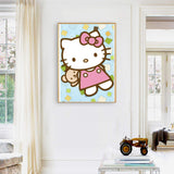 1 x Brand New 5D Diamond Painting Kits for Adults DIY Cartoon Round Drill Crystal Rhinestone Embroidery Pictures Art Painting by Number Kits for Home Wall Decor 30x40cm 11 - Hello Kitty  - RRP €20.4