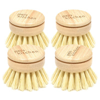 1 x RAW Customer Returns Joeji s Kitchen Dishwashing Brush Wood including 4 Natural Bristle Replacement Heads Round in Dishwashing Brush Set Sustainable Dishwashing Brush Kitchen Brush and Washing-Up Brush with Bamboo Handle Brush - RRP €11.27