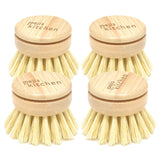 1 x RAW Customer Returns Joeji s Kitchen Dishwashing Brush Wood including 4 Natural Bristle Replacement Heads Round in Dishwashing Brush Set Sustainable Dishwashing Brush Kitchen Brush and Washing-Up Brush with Bamboo Handle Brush - RRP €11.27