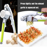 6 x Brand New Garlic Press Garlic Cutter Garlic Garlic Press Crusher Ginger Press Premium Stainless Steel Rocker Kitchen Gadget, with Nutcracker 2 in 1 - RRP €66.24