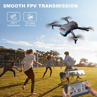 1 x RAW Customer Returns Drone with camera HD 1080P, FPV WiFi live transmission drone for children beginners, 2 batteries long flight time, trajectory flight, obstacle avoidance, one key start landing, headless mode - RRP €37.46