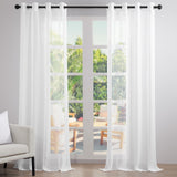 1 x RAW Customer Returns Topfinel curtains, white curtains, transparent curtain, 250 cm, extra long curtains and curtains over curtains with eyelets, curtain scarves, set of 2, 140 cm wide, eyelet curtain, decorative children s room, bedroom - RRP €37.99