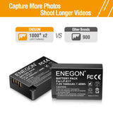 1 x RAW Customer Returns ENEGON Battery Fotocamera LP-E17 da 2 Pezzi 1040mAh Con Dual Caricatore Micro USB for Canon Rebel SL2, T6i, T6s, T7i, EOS M3, M5, M6, EOS 200D, 250D, 77D, 750D, 760D, 800D, 8000D, Kiss X8i - RRP €27.99