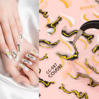 2 x Brand New Thinp 12 sheets of nail stickers, self-adhesive nail stickers, gold marbled nail stickers, nail stickers, nail art stickers, French marble nail stickers, nail stickers, for DIY nail decoration - RRP €40.8