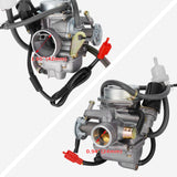 1 x RAW Customer Returns PD24J Carburettor 24mm Carburettor for 4-stroke GY6 125cc 150cc ATV Go Karts Scooters Mopeds QMJ QMI157 QMJ QMI152 - RRP €27.22