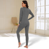 1 x Brand New SIHOHAN Women s Thermal Underwear Set, Warm Underwear, Lined Long Johns for Women, Winter Thermal Base Layer for Everyday Life, Skiing, Hiking, Jogging, Gray, XL - RRP €28.99