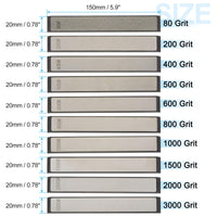 1 x RAW Customer Returns sourcing map 10 piece sanding plate set 80 200 400 500 600 800 1000 1500 2000 3000 grit sharpening plate set with non-slip base - RRP €30.24