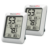 1 x RAW Customer Returns ThermoPro TP50 Digital Hygrometer, Indoor Thermometer, Room Thermometer and Humidity Display, with Humidity and Temperature Monitor, Pack of 2 - RRP €18.04