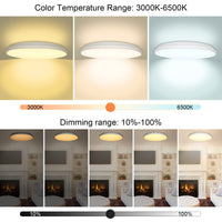 1 x RAW Customer Returns Lightess LED ceiling light dimmable, 24W RGB color change 14 colors, round ceiling lamp with remote control IP54 waterproof, for bedroom, living room, children s room, bathroom, 3000K-6500K - RRP €17.69