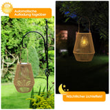 1 x RAW Customer Returns KagoLing Solar Lanterns for Outdoors, 2 Pieces Solar Lamps for Outdoors in Bohemian Style with LED Bulb Hanging Standing Hand-Knitted Solar Lamps for Patio Garden Courtyard Balcony Decoration Gift - RRP €45.24