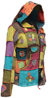 1 x RAW Customer Returns SHOPOHOLIC FASHION Women s Love Peace Patchwork Hippie Hoodie, M - RRP €44.1