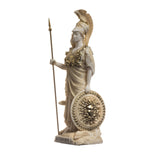 1 x RAW Customer Returns BeautifulGreekStatues Athena with owl Medusa holding shield Greek goddess Alabaster statue gold 17 cm - RRP €41.9