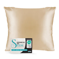 1 x RAW Customer Returns Silk Pillowcases - 80x80 cm - Weight 19 Momme 100 Pure Mulberry Silk Double-Sided - Silk Pillowcase for Hair and Skin, Anti-Aging, Anti-Bed Bugs - Brown Grey - RRP €48.06