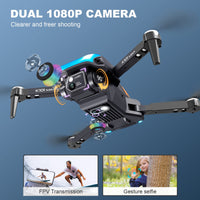 1 x RAW Customer Returns 101MAX Drone with 1080P HD Camera, WiFi Live Video FPV Remote Control Drones for Beginners and Children, Altitude Hold, Obstacle Avoidance, Headless Mode - RRP €66.99