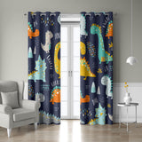 1 x RAW Customer Returns HOSIMA Cartoon Dinosaur Opaque Curtains with Eyelets, Set of 2 140 x 260 cm, Beautiful Animals, Lightweight and Soft Blackout Curtains for Bedroom, Children s Room, Dinosaur 140 x 260 cm  - RRP €43.99