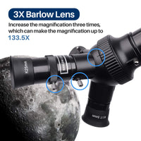 1 x RAW Customer Returns Astronomical telescope with 70 mm aperture and 400 mm AZ mount for astronomy beginners, children, adults - with carrying case, improved tripod and cell phone holder for photography - RRP €95.78