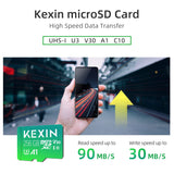 1 x RAW Customer Returns KEXIN Micro SD Card 256GB MicroSDXC UHS-I Memory Card 256GB SD Adapter, A1, V30, U3, Class 10, Full HD MicroSD Card 256 GB Micro SD Card for Smartphones, Action Cameras, Drones, Tablet - RRP €19.99