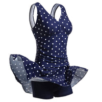 2 x Brand New Summer Mae Women s Swimsuit Plus Size Floral Figure-Shaping One-Piece Swimsuit Navy White Dots EU Size 48-50  - RRP €94.52