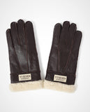 1 x Brand New YISEVEN Women s Winter Sheepskin Lambskin Leather Gloves Mittens Wool Cuffs Driving Heated Warm Thick Fur Sherpa Lined Merino Soft Wool Lining Furry, Wine Red M - RRP €37.99