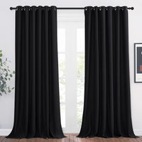 1 x RAW Customer Returns PONY DANCE Blackout Curtain Eyelets Set of 2 H 245 x W 200 cm Black Curtains for Bedroom Good Sleep Create Curtain Opaque Thermal Curtain Blackout - RRP €56.9