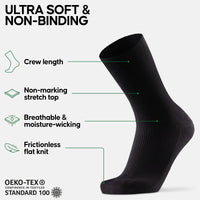 1 x RAW Customer Returns DANISH ENDURANCE 3 Pairs Diabetic Socks for Men and Women in Bamboo, Socks without Elastic for Swollen Feet, Black, 48-51 - RRP €21.95