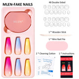 26 x Brand New Mlen 24 Pieces False Nails Press on Tips Full Cover Fake Nails Long Ballerina Artificial Nails Comfortable for Women and Girls Party and Home DIY Rainbow - RRP €468.0