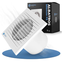 1 x RAW Customer Returns Albatros bathroom fan 100mm with humidity sensor and timer - Extra quiet and powerful - Innovative bathroom fan - Creates a pleasant feel-good climate - 100 Silencio - RRP €64.95