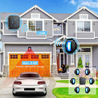 1 x RAW Customer Returns BITIWEND PIR motion detector alarm wireless home security alarm system 110 dB anti-theft infrared motion sensor indoor 150 m range wireless doorbell for home, motorhome, garage, shop - RRP €29.99