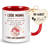 1 x RAW Customer Returns Nuenen Expectant Dad Gifts Expectant Father Mug Dear Dad Now I m Snuggled Up in Mom s Belly Ceramic Coffee Mug with Heart Pendant Idea for Father s Day Pregnancy Announcement Black  - RRP €12.1