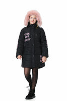 1 x Brand New Willheoy Girls Winter Coats Child Down Jackets with Fur Hood Long Winter Jacket Winter Cold Protection Down Coat Outwear for 3-14 Years - RRP €40.33