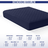 1 x RAW Customer Returns Utopia Bedding Quilted Mattress Protector 180 x 200 cm, Fitted Mattress Topper, Deep Pocket Mattress Cover Stretches up to 38 cm Navy Blue  - RRP €19.06