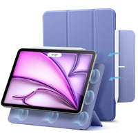 1 x RAW Customer Returns ESR Case for iPad Air 13 inch M2 2024 and iPad Pro 12.9 2022 2021 2020 , Magnetic Attachment, Slim Tri-Fold Stand Case, Supports Pencil Pro USB-C, Rebound Series, Purple - RRP €26.21