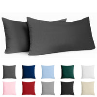 1 x RAW Customer Returns Pillowcase 80x80 Cotton Renforc set of 2 - Anthracite - Tightly woven with 57 threads cm - Pillowcase 80x80 cm - Oeko Tex certified - Dreamzie - RRP €17.99