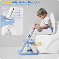 1 x RAW Customer Returns Rabb 1st toilet ladder for children, upgraded children s toilet for boys and girls, 2-in-1 children s toilet seat with stairs, splash-proof and non-slip footboard. - RRP €39.98