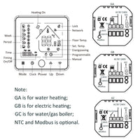 1 x RAW Customer Returns BecaSmart 002 Series WiFi Smart Thermostat for 3A Boiler Heating LCD Touch Screen Smart Programming Control with Alexa Google Home Voice Assistant Black - RRP €43.48