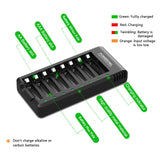 1 x RAW Customer Returns Powerowl battery charger 8 slot battery charger for AA AAA rechargeable batteries including 4x AA 4x AAA 2800 mAh batteries with battery charger Micro-USB connection - RRP €23.8