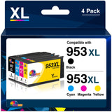 1 x RAW Customer Returns Clorisun 953 XL 953XL Multipack Printer Cartridges Compatible for HP 953XL Multipack 953 XL Cartridges Compatible for HP Officejet Pro 7740 7720 8210 8720 8710 7730 8218 8715 8718 8725 8728 8730 Pack of 4  - RRP €24.19