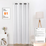 1 x RAW Customer Returns Deconovo 100 opaque curtains fire retardant curtain living room curtains soundproof curtain linen look curtains heat-insulating blackout curtains, 240 x 140 cm height x width , white, 1 piece - RRP €44.49