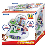 1 x Brand New Lexibook Disney Toy Story Buzz Woody Radio Clock Projector, Night Light, Project the Time on the Ceiling, Sound Effects, Battery Operated, White Green, RP505TS - RRP €49.54