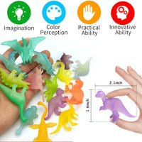 3 x Brand New Shengruili 24 Pieces Dinosaur Figures Toy Set, Realistic Small Dinosaur Figure, Mini Dinosaur Figures, Dinosaur Figures Made of Plastic Realistic, Dinosaur Figures Dino Figures - RRP €27.18