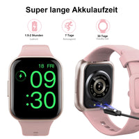 1 x RAW Customer Returns Jugeman Smartwatch Women, Fitness Watch Women 1.69 HD Color Display, 25 Sports Modes Fitness Tracker Watch Heart Rate Monitor Sleep Monitor, IP68 Waterproof Sports Watch Women Pedometer Stopwatch Pink  - RRP €25.56