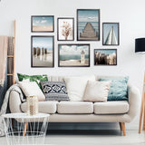 1 x RAW Customer Returns ANHUIB 7-piece modern poster living room, beach poster, canvas pictures living room nature landscape, maritime canvas pictures, bathroom pictures wall decoration, wall pictures bedroom, picture set gift, without frame - RRP €17.99