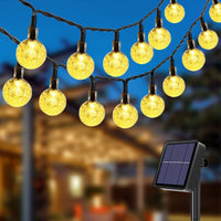 1 x RAW Customer Returns litogo Outdoor Solar String Lights, 60 LED 14M 45FT 8 Modes Outdoor Garden Lights Waterproof Solar Garden Lights Decorative Fairy Lights for Garden Patio Wedding Warm White  - RRP €15.73